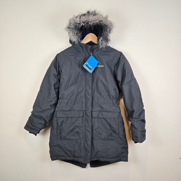 Columbia Youth Size L/14-16 Nordic Strider II Jacket Black Omni-Heat Waterproof - Picture 1 of 6